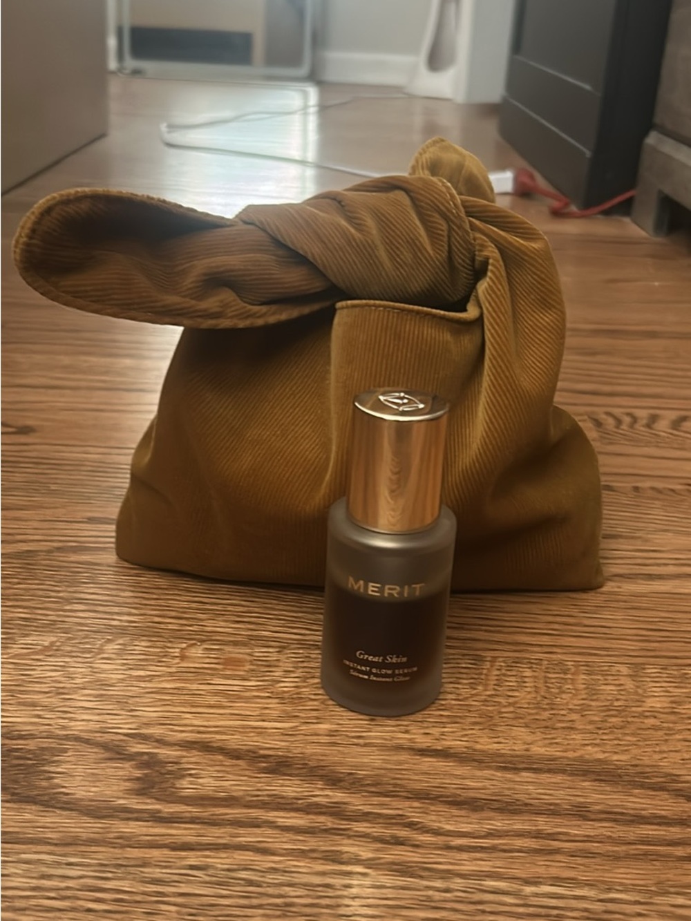 Merit Brown Makeup Bag NEW